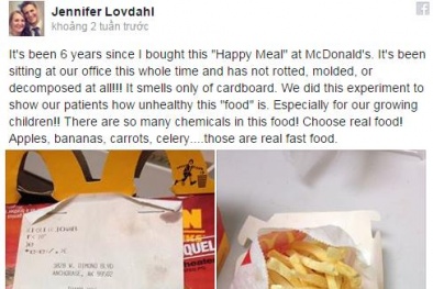 Kinh ngạc phát hiện suất ăn McDonald’s 6 năm không mốc