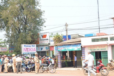 Án mạng trong tiệm hớt tóc Bình Phước: Vợ chết thảm, chồng thoi thóp giữa nhà