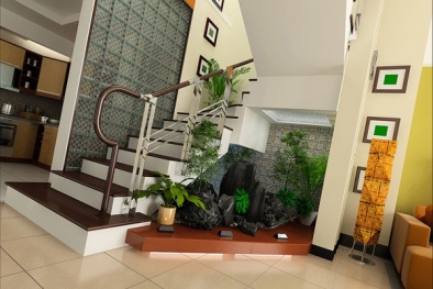 Nguyên tắc bài trí tiểu cảnh gầm cầu thang hợp phong thủy 