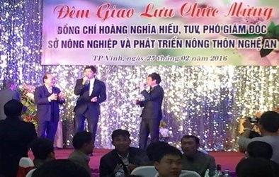 Tranh cãi về độ hoành tráng của tiệc mừng tân PGĐ Sở NN&PTNT Nghệ An