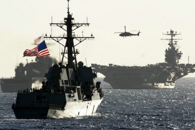 Cận cảnh dàn tàu tuần dương Mỹ điều đến Biển Đông 