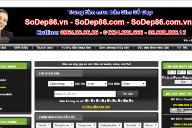 Sodep86.vn quảng cáo bán sim kiểu ‘không thể chấp nhận được’