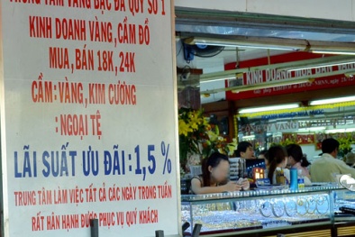 Cẩn thận vay tiền ở tiệm vàng