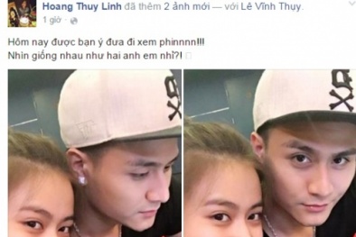 Hoàng Thùy Linh công khai tình tứ bên cạnh siêu mẫu Vĩnh Thụy