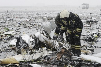 Thông tin mới nhất vụ máy bay FlyDubai rơi ở Nga khiến 62 người chết