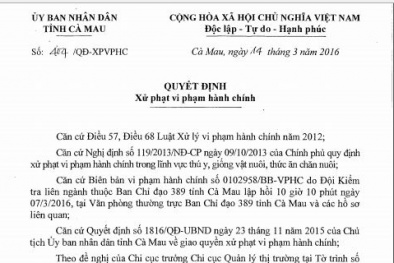 Bán thuốc thú y ngoài danh mục, Công ty Gia Hưng bị phạt 100 triệu đồng