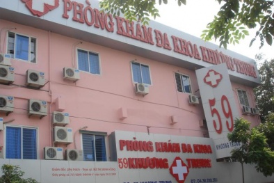 Buộc tháo dỡ quảng cáo trái phép ở Phòng khám Đa khoa Khương Trung