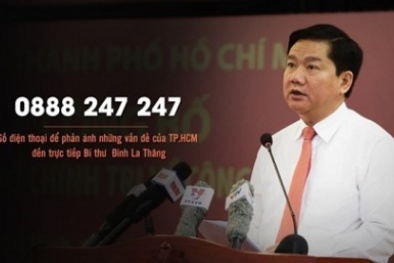 Qua đường dây nóng của Bí thư Đinh La Thăng, gần 150 phản ánh đã xử lý