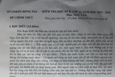 Kiểm điểm cán bộ ra đề thi đưa Bình Thuận vào tận ĐBSCL