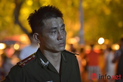 Những gương mặt sạm khói tại hiện trường vụ cháy chung cư Linh Đàm