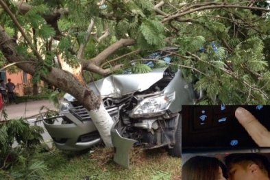 Phi ô tô vào cây vì học đòi lãng mạn như 'Hậu duệ mặt trời'