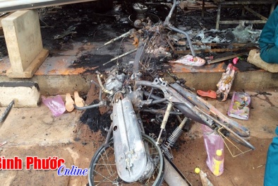 Bình Phước: Nhà sách bùng cháy, thiêu trụi 700 triệu đồng