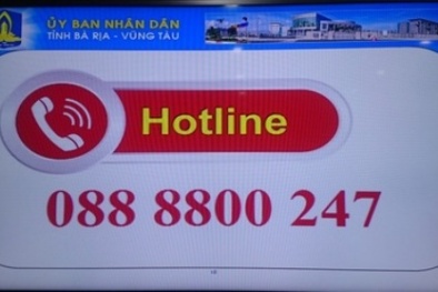 Tỉnh Bà Rịa-Vũng Tàu công bố đường dây nóng tiếp nhận thông tin