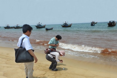 Clip: Vệt nước màu lạ ở Quảng Bình là do thuỷ triều đỏ