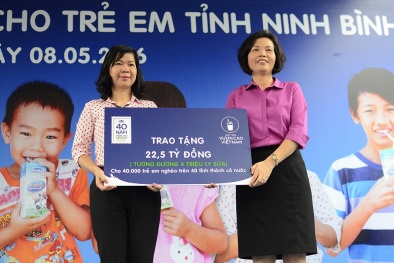 Vinamilk tặng sữa cho 40.000 trẻ em ở 40 tỉnh thành trên cả nước