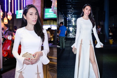 Choáng với váy xẻ cao 'không thể táo bạo hơn' của Thủy Tiên 