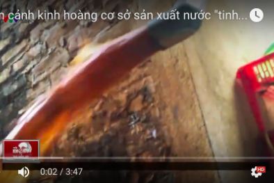 Clip: Kinh hoàng cơ sở sản xuất nước tinh khiết siêu bẩn