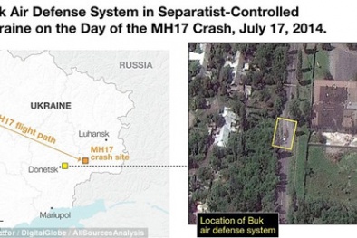 Công ty Mỹ công khai hình ảnh 'nghi can' bắn hạ MH17 liên quan đến Nga