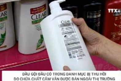 Dầu gội đầu có trong danh mục bị thu hồi do chứa chất cấm vẫn được bán ngoài thị trường
