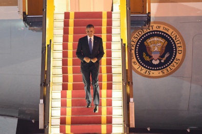 Tổng thống Mỹ Barack Obama đã đến Hà Nội, lưu trú tại khách sạn Marriot