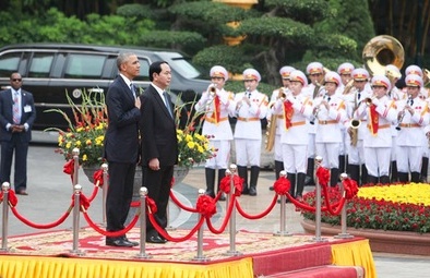 Toàn cảnh lễ đón Tổng thống Mỹ Barack Obama tại Phủ Chủ tịch