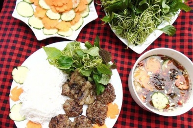 Cách làm bún chả nướng tại nhà ngon không cưỡng nổi