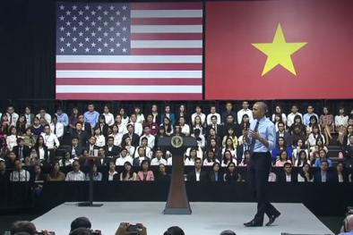 Truyền hình trực tiếp: Tổng thống Mỹ Obama làm việc với YSEALI
