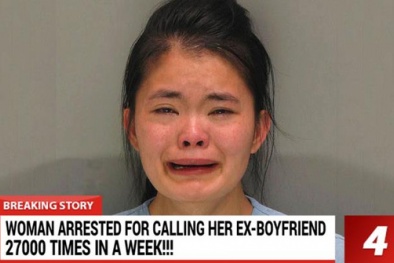 Mếu máo trong trụ sở cảnh sát vì gọi cho bạn trai cũ 27.000 lần trong tuần