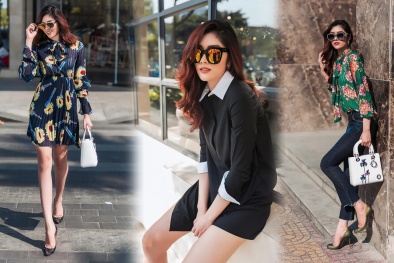 Thời trang dạo phố 'chất nhất quả đất' của diễn viên Huỳnh Tiên 