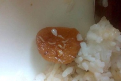 Kinh hoàng ấu trùng nghi dòi lúc nhúc suất cơm sinh viên ở ĐHQG TP.HCM