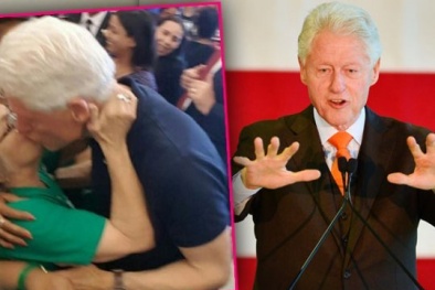 Bill Clinton lộ ảnh hôn say đắm một phụ nữ lạ gây chấn động