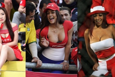 Những kiều nữ đốt cháy sân cỏ Euro 2016 với bikini bốc lửa
