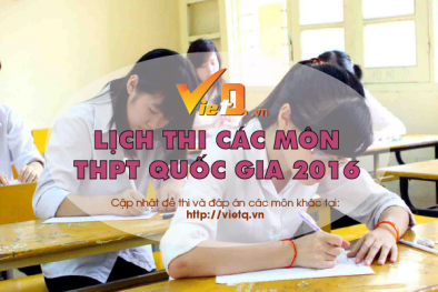 'Sổ tay giờ giấc' các sĩ tử cần biết trong kỳ thi THPT quốc gia 2016