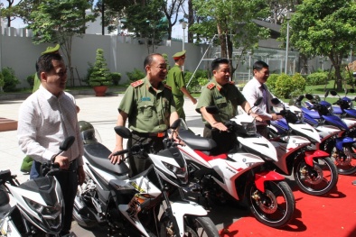 Cận cảnh dàn 100 xe mô tô đặc chủng chuyên bắt cướp của CA TP.HCM