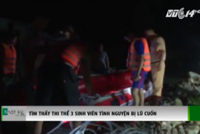 Clip: Xót xa 3 nữ sinh viên Ngoại thương đi tình nguyện bị lũ dữ cuốn trôi ở Quảng Ninh