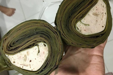 Bà nội trợ bị lừa khi mua 200gram chả lụa thì hơn một nửa là lá