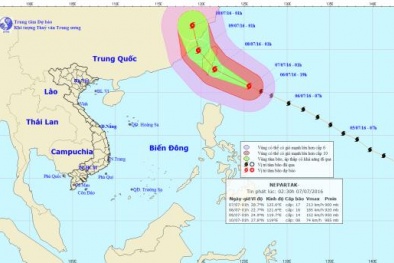 Tin bão mới nhất: Siêu bão Nepartak giật cấp 17 thẳng hướng Biển Đông