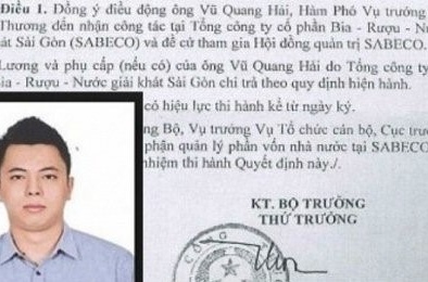 Diễn biến mới vụ bổ nhiệm con trai ông Vũ Huy Hoàng tại Sabeco