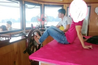Tuần Châu, Quảng Ninh: Thu bằng thuyền trưởng dùng chân lái tàu