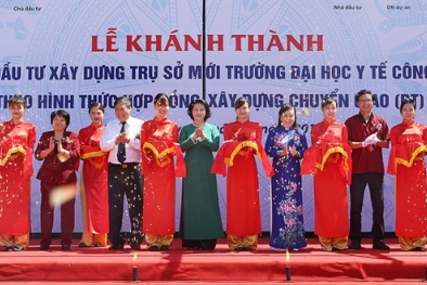 Chủ tịch Quốc hội cắt băng khánh thành trụ sở mới Đại học Y tế công cộng