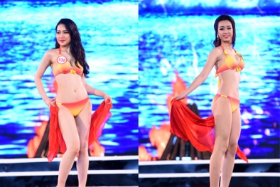 18 thí sinh Hoa hậu miền Bắc 'thiêu đốt' sân khấu với bikini