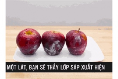 Mẹo cực hay giúp chị em kiểm tra táo có bị phun chất bảo quản độc hại hay không?