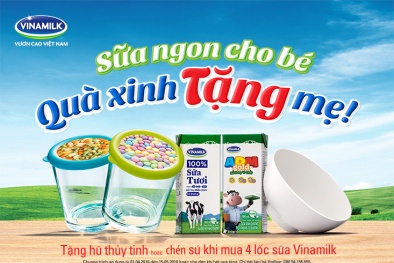 Vinamilk khuyến mãi: Sữa ngon cho bé, quà xinh tặng mẹ