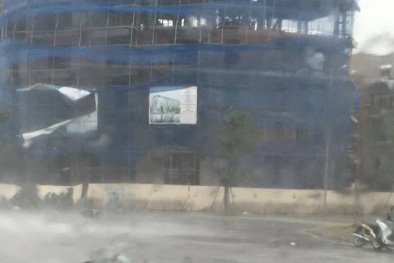 Mưa gió bão số 1 làm cây cối đổ kềnh, ô tô hư hại, xe máy lắn lóc