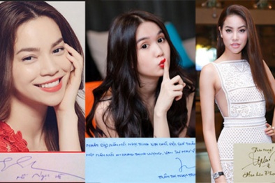 'Cười ngất' với chữ ký của loạt sao Việt đình đám nhất Vbiz (P1) 