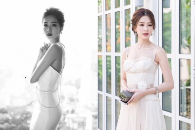 Hoa hậu Thu Thảo khoe vẻ đẹp tinh khôi sau khi bị chê mặc xấu