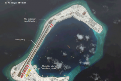 Ảnh vệ tinh ‘vạch mặt’ nhà chứa máy bay trái phép của Trung Quốc ở Biển Đông