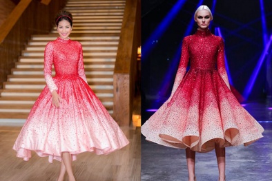 Phạm Hương bị nghi diện váy nhái của nhà mốt nổi tiếng thế giới