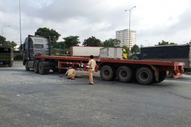 Bình Dương: Thai phụ 7 tháng chết thảm dưới gầm xe container