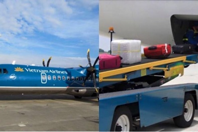 Máy bay Vietnam Airlines bị thùng hàng va trúng sau khi hạ cánh